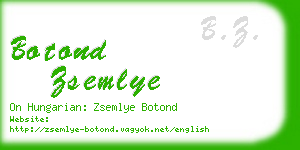 botond zsemlye business card